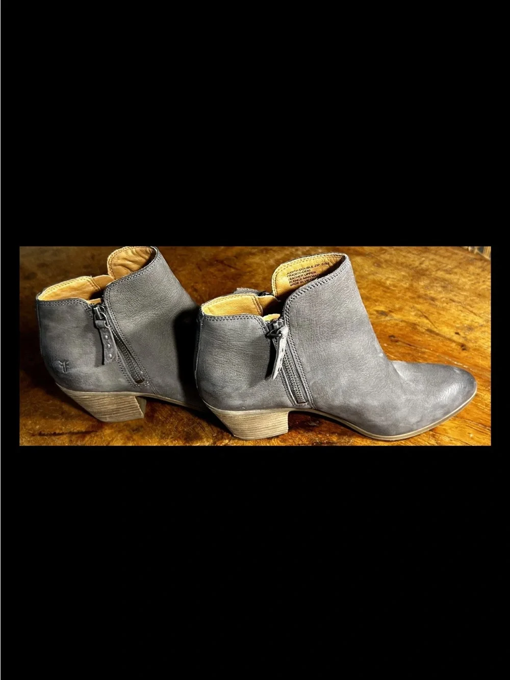 Women’s Frye Leather Western Ankle Boots Pointed Toe Inside Zip Size 8.5 M